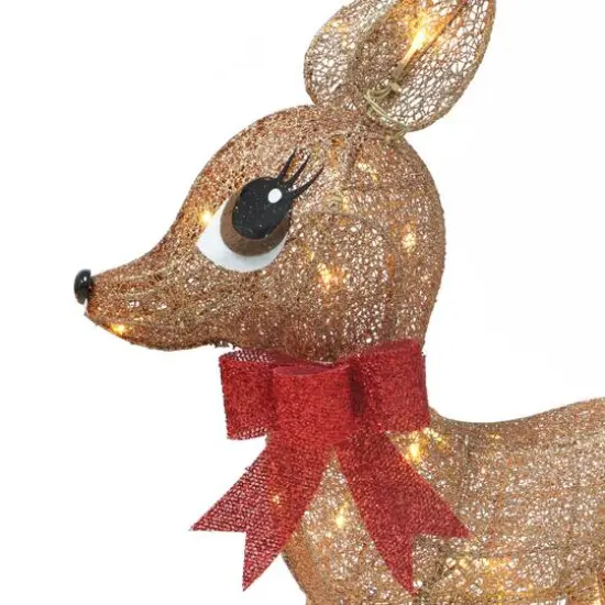 Lighted Outdoor Wire Frame Deer Set {5}