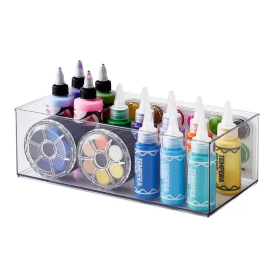 12" x 6" Clear Stacking Storage Bin by Simply Tidy&trade; {3}