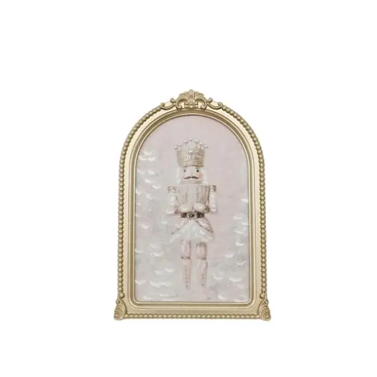 11.75" Pink Soldier with Gold Pearl Frame Wall D&eacute;cor by Ashland&reg; {1}