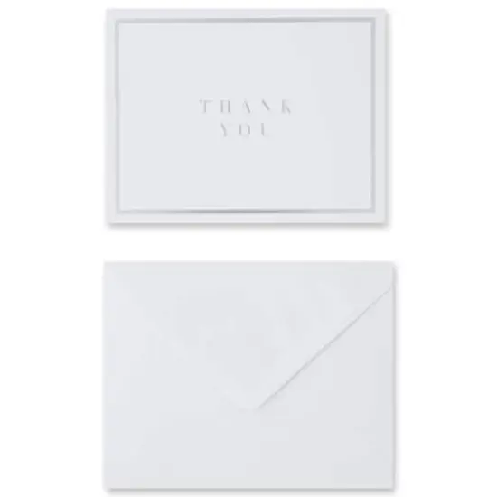 Silver Thank You Cards & Envelopes by Recollections&trade;, 4.25" x 5.5" {6}
