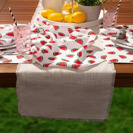 DII&reg; 108" Watermelon Print Outdoor Table Runner {8}