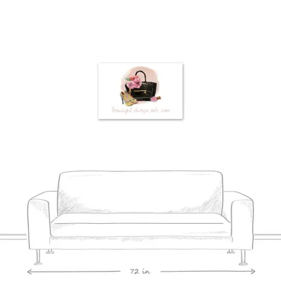 Beautiful Thinks take time 20" x 30" Canvas Wall Art {6}