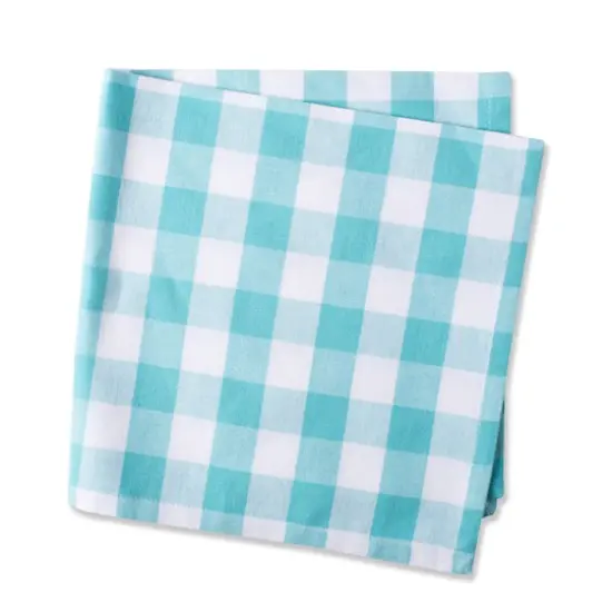 DII&reg; Checkers Dinner Napkins, 6ct. Aqua {6}
