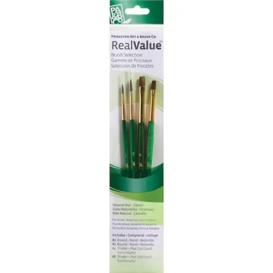 Princeton&trade; RealValue&trade; Synthetic Hair 4 Piece Brush Set {1}