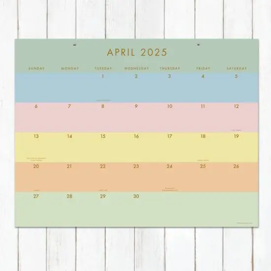 TF Publishing Large 2025 Super Stripe Monthly Blotter Desk Pad Calendar {4}