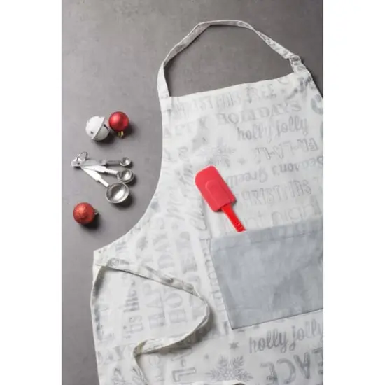 DII&reg; Silver Christmas Collage Chef Apron {3}