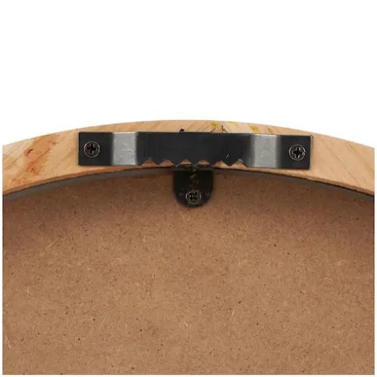 16" Light Brown Framed Wall Clock {10}