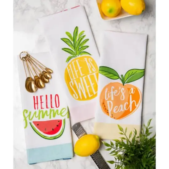 DII&reg; Hello Summer Print Dishtowel, 3ct. {3}