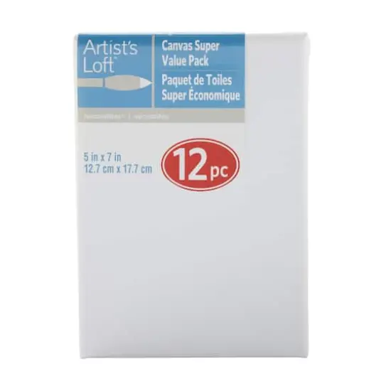 12 Pack 5" x 7" Super Value Canvas by Artist's Loft&reg; {1}