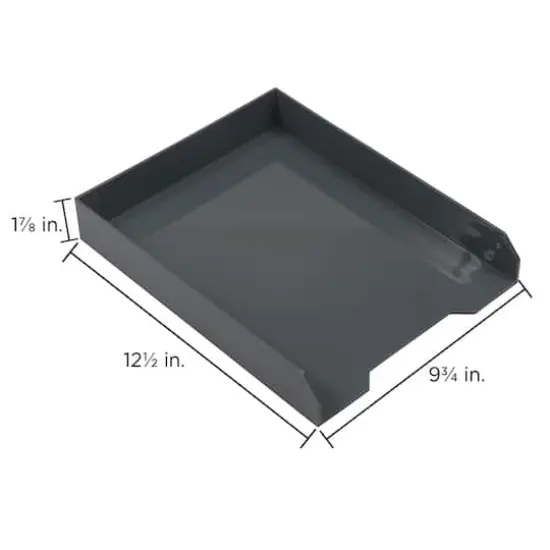 JAM Paper Stackable Desktop Paper Tray, 2ct. Gray {5}