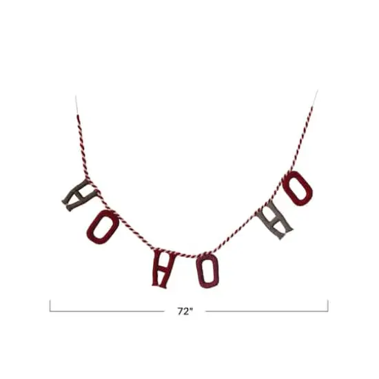 Hello Honey&reg; 6ft. Handmade Wool Felt "Ho Ho Ho" Garland {4}