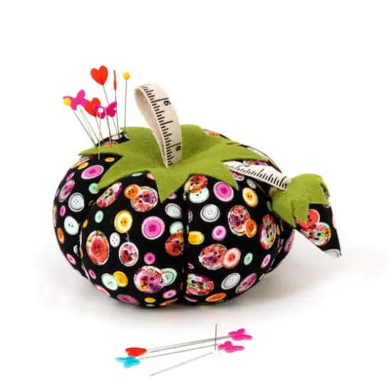 Dritz 4" Black Button Print Tomato Pin Cushion {3}