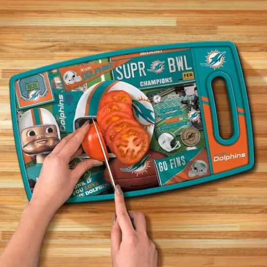 NFL Retro Series Cutting BoardMiami Dolphins {6}