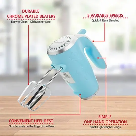 Brentwood Lightweight 5-Speed Electric Hand Mixer {10}