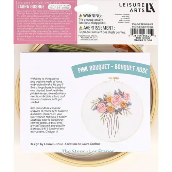Leisure Arts&reg; 6" Bouquet Embroidery Kit {3}