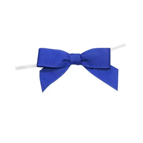 JAM Paper 2.5" Grosgrain Twist Tie Bows, 100ct. Royal {1}