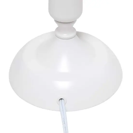 Simple Designs 23" Traditional Candlestick Table Lamp White {8}