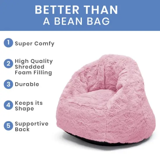 Delta Children 27" Cozee Fluffy Chair Pink {5}