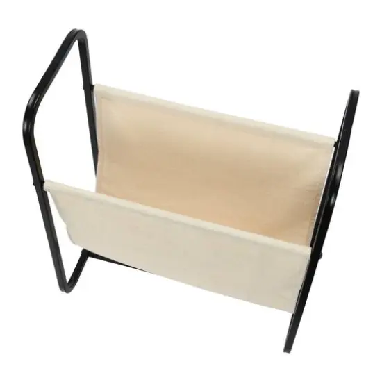 Household Essentials 20" Canvas & Metal Magazine Rack {6}
