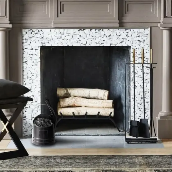 Mind Reader Small Black Fireplace Bucket With Shovel {3}