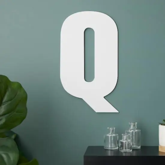 13" White MDF Uppercase Letter by Make Market&reg; Q {3}