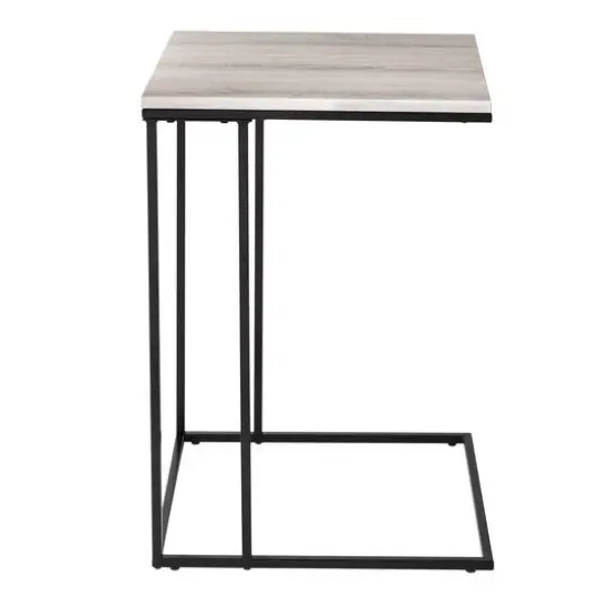 Honey Can Do 25" Natural Square C End Table {5}