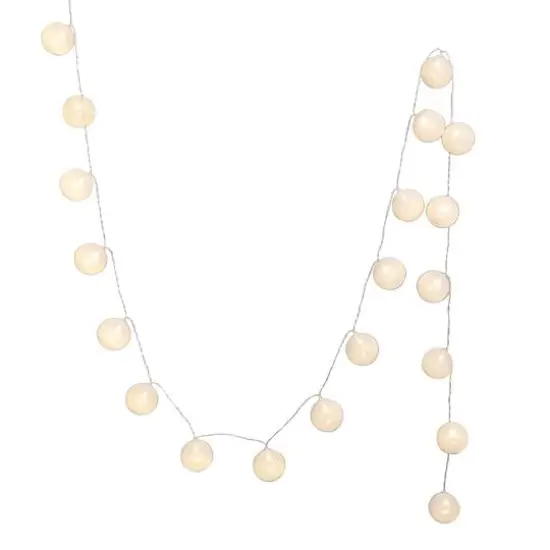 Hello Honey® 20ct. Taupe Fabric String Ball Lights with Plastic Cord {5}