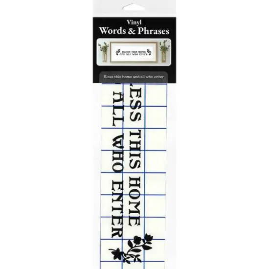 Leisure Arts&reg; Vinyl Bless This Home & All Who Enter Black Wall Decal {5}