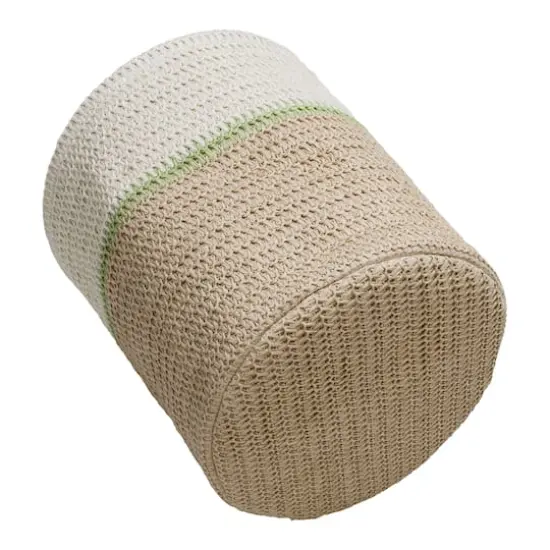 Honey Can Do Green & Beige Small Nesting Paper Straw Baskets with Handles Set {5}