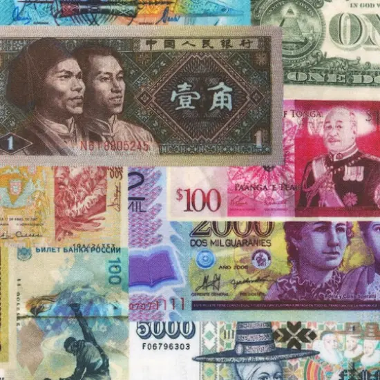 Robert Kaufman Foreign Currency Cotton Fabric {1}