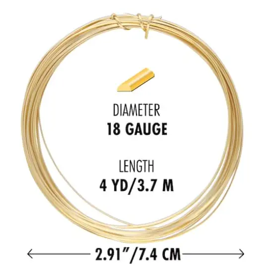 The Beadsmith® Wire Elements™ 18 Gauge Tarnish Resistant Soft Temper Wire, 4yd. Gold {6}