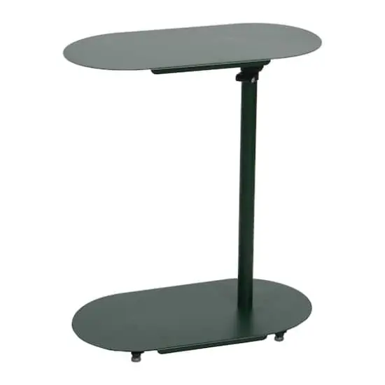 Hello Honey&reg; Modern Adjustable C-Shaped End Table Dark Green {1}