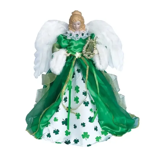 Santa's Workshop 15" Shamrock Angel Tree Topper {1}