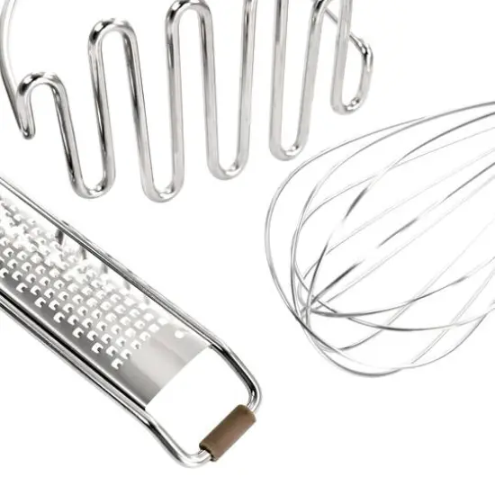 Martha Stewart 5-Piece Taupe Stainless Steel and Silicone Kitchen Utensil Tool Set {3}