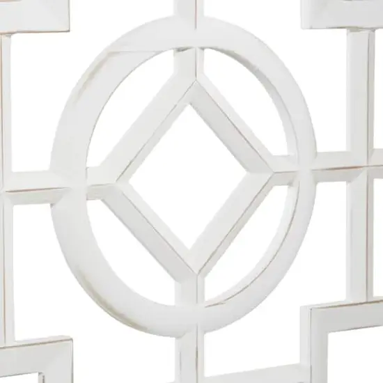 White Wood Farmhouse Room Divider Screen, 72" x 54" x 1" {6}