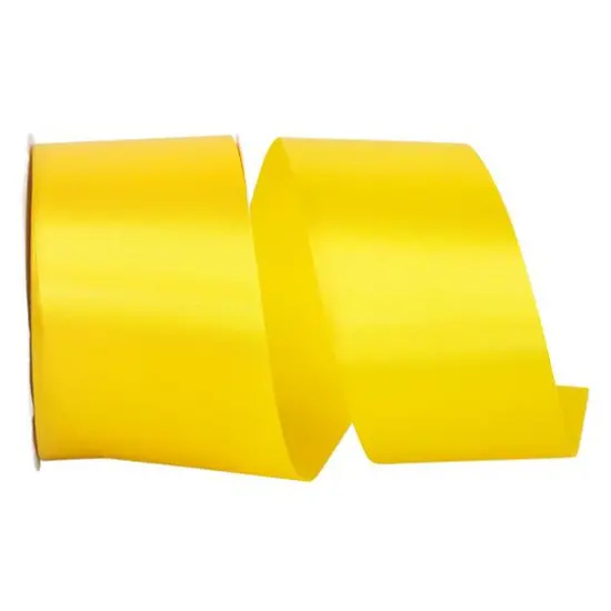 JAM Paper 2.5" x 50yd. Single Face Satin Allure Ribbon Daffodil {1}
