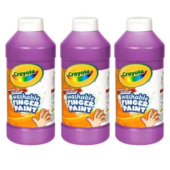 Crayola&reg; 3 Piece Washable Finger Paint, 16oz. Violet {1}