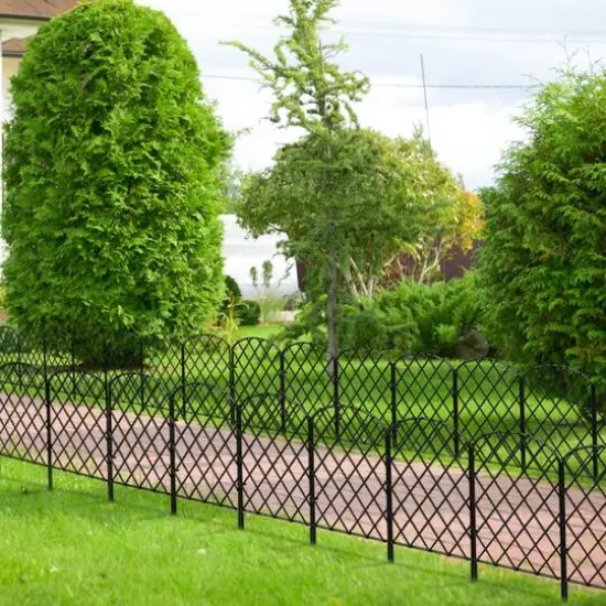 NEX&trade; Metal Rhombic Pet Guard & Garden Stake Fence, 25ct. {5}