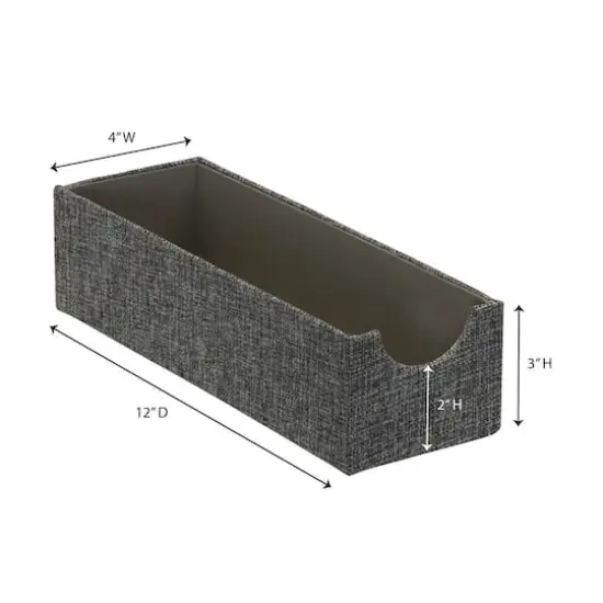 Household Essentials Narrow Drawer Organizers, 2ct. Gray {5}