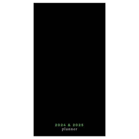 2024-2025 Simple Black Monthly Pocket Planner {1}