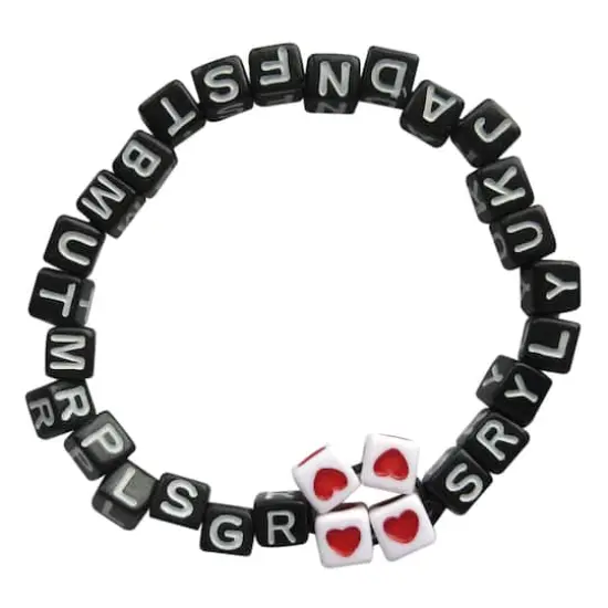 Black Alphabet Square Cube Beads by Creatology&trade; {3}
