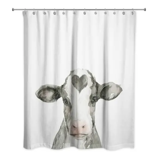 Cow with Heart 71" x 74" Shower Curtain {3}