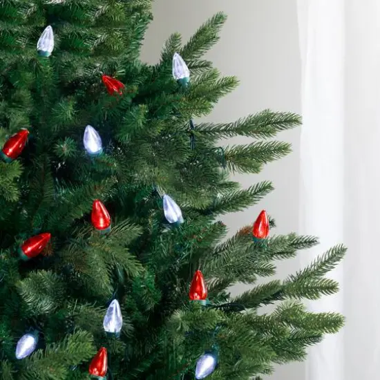 25ct. LED C7 Christmas String Lights Red/White {13}