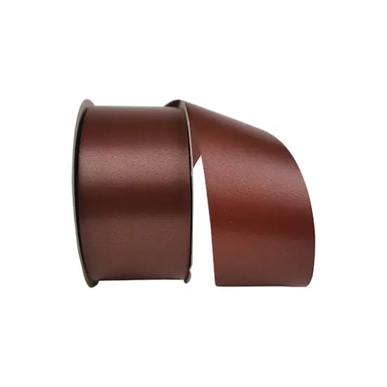 JAM Paper 2.5" x 100yd. Plastic Florentine Ribbon Brown {1}