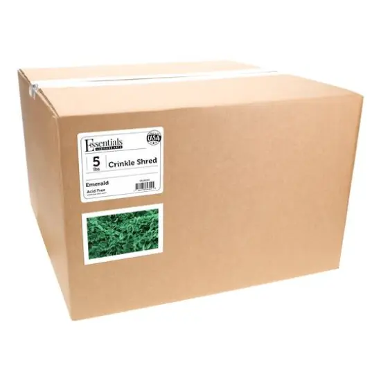 Essentials by Leisure Arts Crinkle Shred Box, 5lb. Emerald {4}