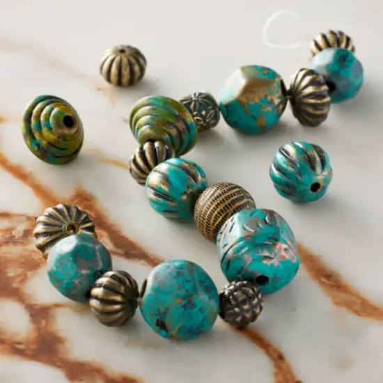 Brass Oxide & Patina Embossed Metal Round Beads by Bead Landing&trade; {3}