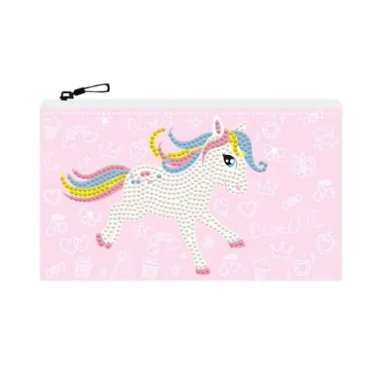 Diamond Dotz&reg; Beginner Pony Frolic Zipper Pouch Diamond Painting Kit {1}
