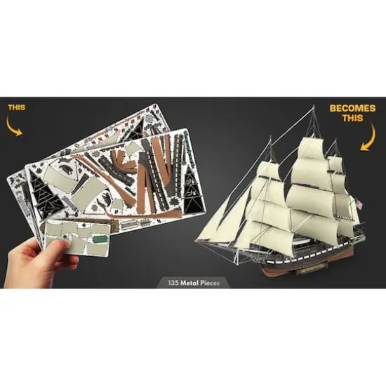 Metal Earth&reg; Premium Series USS Constitution Steel Model Kit {13}
