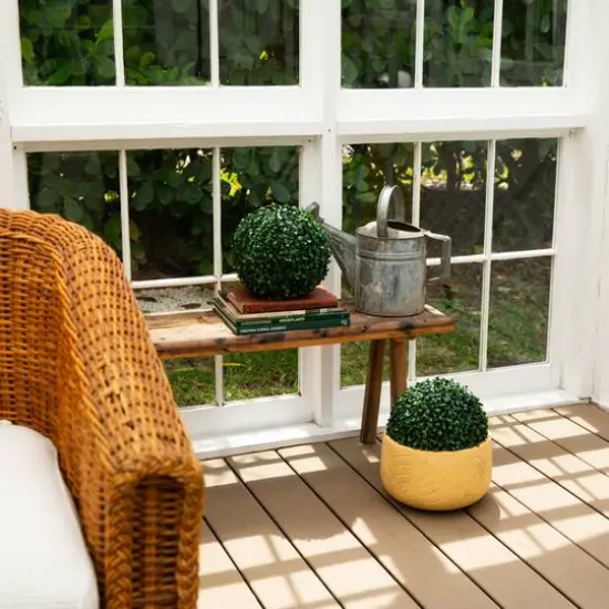 8in. UV Resistant Artificial Boxwood Ball (Indoor/Outdoor) - Set of 4 {10}