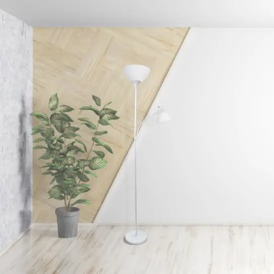 Creekwood Home Essentix 71.5" 2 Light Metal Floor Lamp White {3}